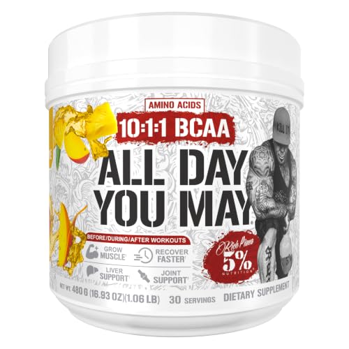 5% Nutrition AllDayYouMay BCAA Powder and EAAs (Mango Pineapple)