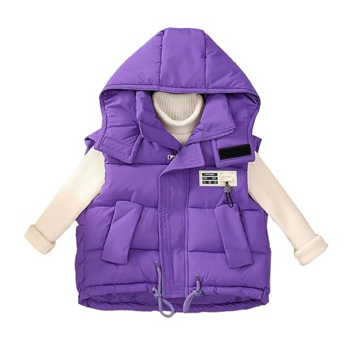 Boys Girls Hooded Puffer Vest Sleeveless Zip Up Padded Jackets Coat Kids Lightweight Quilted Gilet with Pockets Outwear2