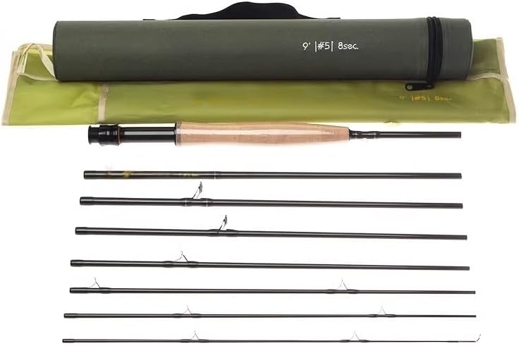 1pc 9ft 5-8WT 8-Piece Fly Rod Ultra-Compact 30T Carbon Fiber MOD Fast Action Freshwater Fly Fishing Rod