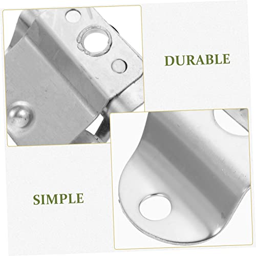 Mikikit 4Pcs Microphone Hook Mount Metal Hangers Stainless Steel Hangers Metal Mic Clip Microphone Hanging Up Clip Radio Hangers Universal Microphone Holders Mobile Holder Handheld #TOP2