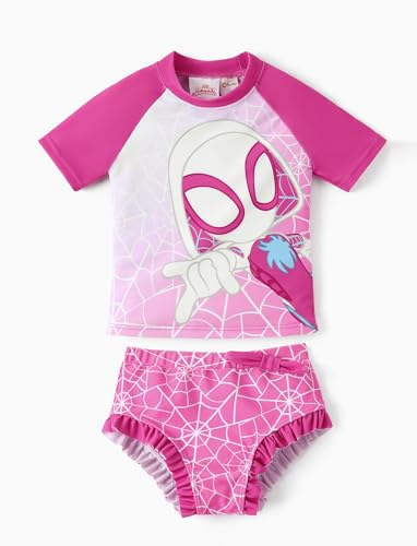 Image of Disney Princess Frozen Marvel Elsa Minnie Toddler Girl Swimsuit Tankini Bathing Suit 2 Piece Swimwear UPF 50+ Rashguard
