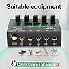 Aveek 4 Channel Mixer - Mini 4 Stereo Audio Mixer, Low-Noise for Precision Sub-Mixing,1/4" TRS Input/Output Ideal for Mics/Guitars/Bass/Stage #3