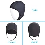 LOOEEL 2.5mm Neoprene Dive Cap Surf Cap,Diving Hat,Thermal Wetsuit Hood Cap with Chin Strap,Windproof Cap for Surfing Kayak Rafting Canoe Snorkeling Water Sports - Image 3