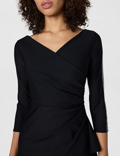 Image of Alex Evenings Women's Slimming Short Sheath 3 /4 Sleeve Cocktail Dress, Wedding Guest