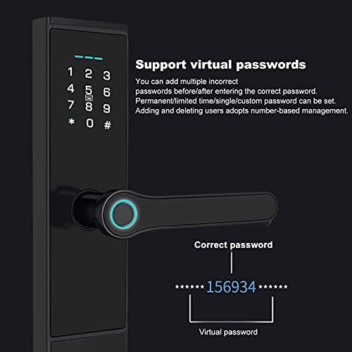 Fingerprint Smart Lock, Keyless Entry Door Lock, Touchscreen Smart Door Lock with Password | IC Card | Tuya Smart Door Lock