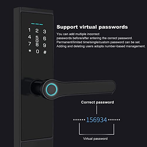 Fingerprint Smart Lock, Keyless Entry Door Lock, Touchscreen Smart Door Lock with Password | IC Card | Tuya Smart Door Lock - Image 3