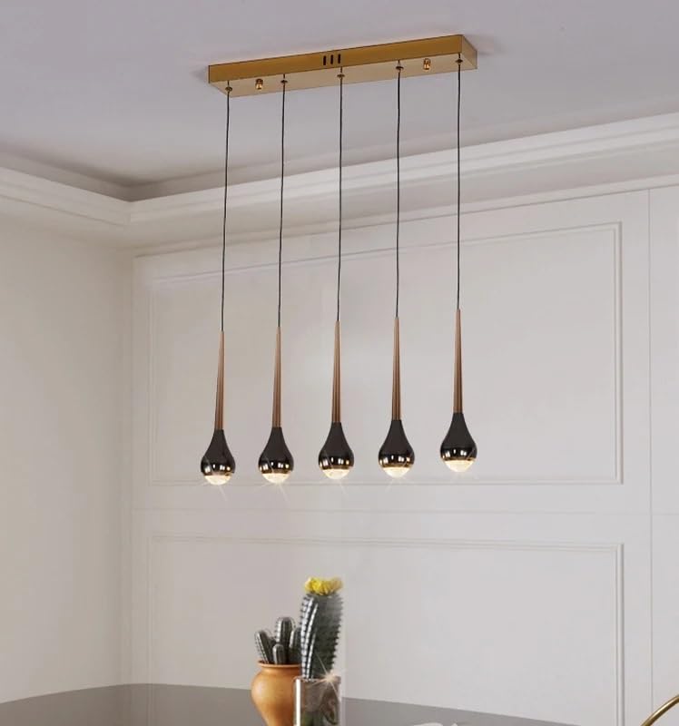 Luminaire décoratif de plafond minimaliste à 5 branches pour intérieur chic