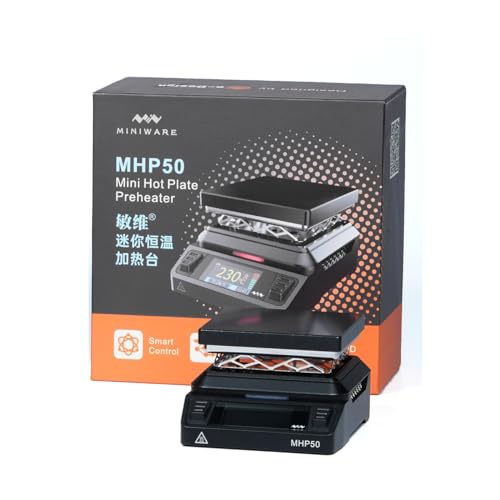 MINIWARE MHP50 Heiß Plate Preheater (Messing mit Nano-Ceremic-Beschichtung) 150W 50x50mm Heizung Mini Smart Konstante TemperaturHeiß 100-350 ° C Lötstation Werkzeug