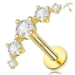 14K Solid Gold Top+14K Solid Gold Post