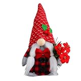 Tainrunse Muñeca de gnomo sin rostro, decoración de Navidad, centro comercial, decoración de ventana, mujer única