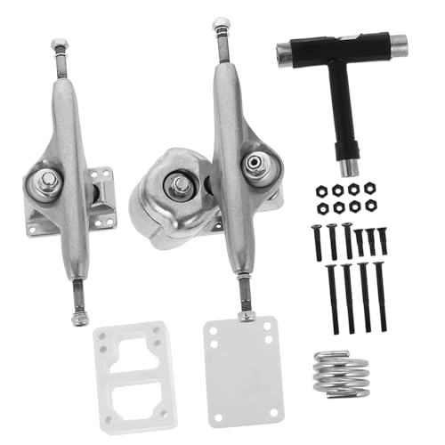 Toyvian 2pcs Durable Land Surfboard Rack with Easy Install Screws and Gaskets Lightweight Bracket for Steering Rotate Adapter for Surfing and Outdoor Activities