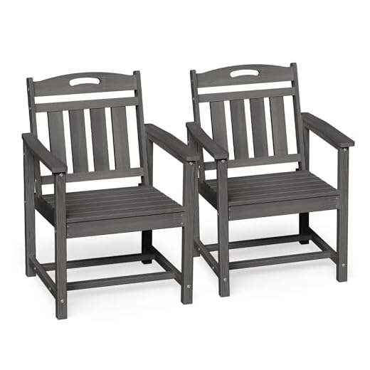 Ciokea HDPE Outdoor Patio Dining Chairs Set