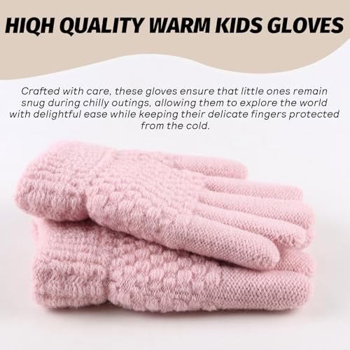 Image of JANGANNSA Cold Weather Kids Gloves Warm Knitted Children Magic Glove With Fleece Lining Winter Gloves For Boys Girls