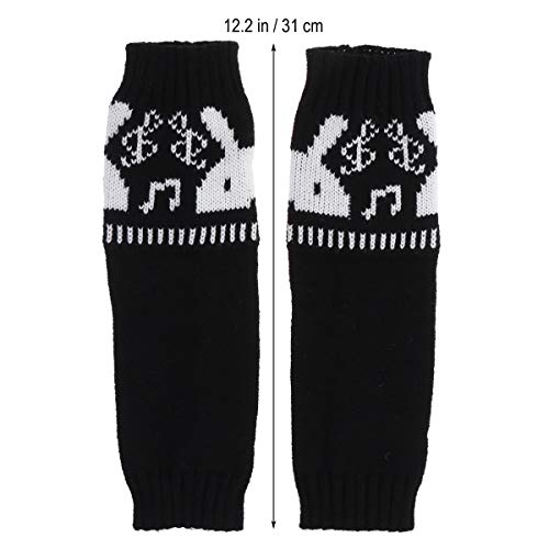 Um par de luvas de lã para aquecer os braços, luvas longas sem dedos, manga de braço, luvas feminina