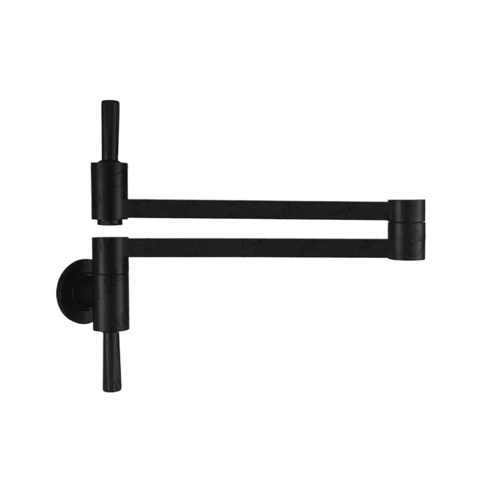 Ewsdsfs Matte Black Traditional Wall Mounted Pot Filler Faucet With Dual Swing Joints And 24" Extension