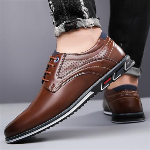 Veslesth Men Casual Business Dress Shoes Lace Up Comfort Oxford for Male Working Driving4