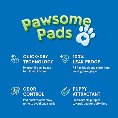 Puppy Pads Pet Pee Pads for Dogs & Puppy Training [100-COUNT] Potty Pads for Dogs 22" x 22" Leak-Proof Dog Pee Pads - Quick-Dry Surface - Heavy Duty Absorbent Disposable Dog Wee Pad Bulk Pack - Thumbnail 2