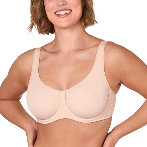 Image of DELIMIRA Women's Confishape Full Coverage Bras | Outside Underwire, No Padding Unlined, Full Coverage, Plus Size, Supportive, Tshirt Bra