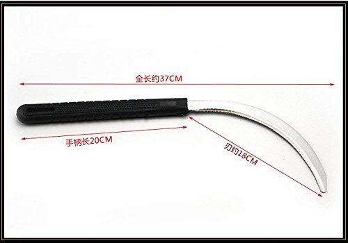 Solid-Aim Sharpen Brush Sickle Tools Grass Cutter,Great For Removing Unwanted Vines and Weeds. 14" Overall in Length and 7" Blade in Length. - Thumbnail 2
