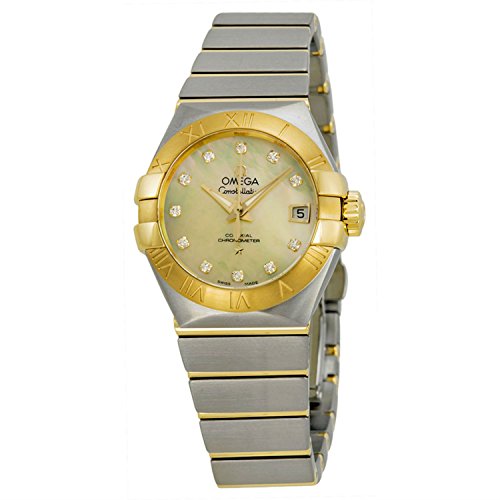Omega Constellation Automatic Mother of Pearl Dial Stainless Steel 18kt Gold Ladies Watch 12320272057002