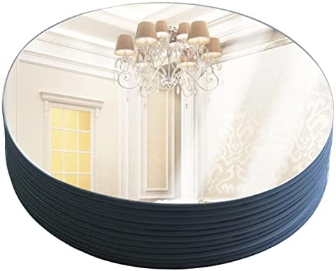 QIYUFOTO 12" Round Mirror Centerpieces, Round Mirror Trays of 12 Pack, Circle Mirror Candle Plates for Table Centerpieces &Wedding Decorations & Baby Shower Party&Christmas Decorations,2mm Think