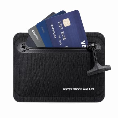 CHERRY CHICK Heavy Duty Airtight Wallet Submersible Waterproof & Fire-retardant Waterproof Protection (Up to 30M Depth) (Black)