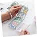 OUNONA 1Pc Portable Travel Pill Organizer Medication Storage Case Durable Pill Holder for Seniors and All Ages for Home The Go Blue