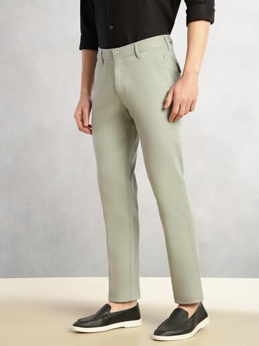 Image of Thomas Scott Men's Cricket Club Collection Straight Fit Chinos | Mid-Rise | Solid | Woven | Casual Trouser