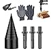 Produktbild Festberg Bohrer Holzspalter Set,Holzspaltbohrer 32mm/42mm/50mm konischer Spalter mit 3Pcs Bohrergriffe Brennholzspalter Bohrer Stahl konischer Bohrer,kompatibel mit Bohrmaschine,32mm Set
