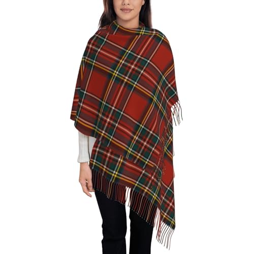 DKJlitter Scarf Wrap for Men and Women, Plaid Cashmere Feel Soft Travel Shawl for Evening Dresses, Large Warm Scarves3