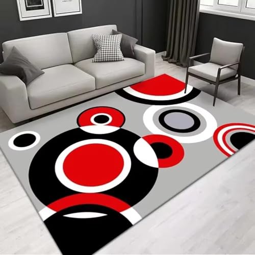Tapis de salon abstrait style nordique doux lavable 100x160cm - 2