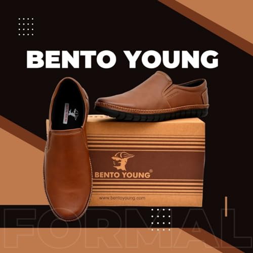 Image of Men's Highly Comfortable Flexible Leather Shoe Stylish Classy Office Wear /Slip-on /Brouges /Derby Formal Shoes (BY-46001)