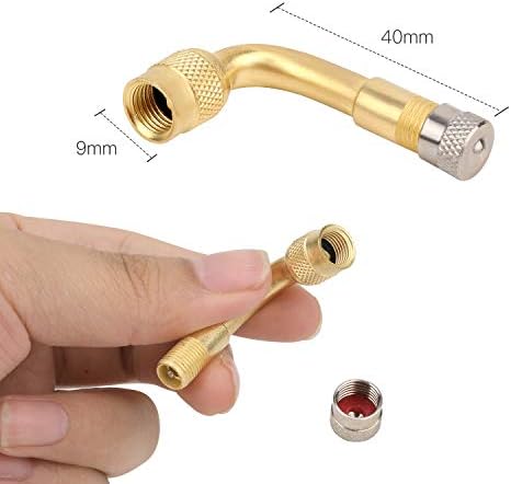 QKURT Bike Valve Adapter Set, 12pcs ValveAdapter Compressor Ball Needle Bicycle Pump Valve Extensions for Bike Tire Balls Balloon