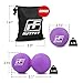 RitFit Peanut Massage Lacrosse Ball for Myofascial Release, Trigger Point Therapy, Muscle Knots, and Yoga Therapy, Single Massage Ball Carry with Bag and Workout Guide (Purple)