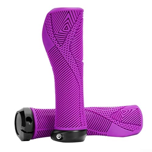 Puños aerodinámicos TPE suaves para manijas de bloqueo de bicicleta de montaña, diseño ligero para fácil conducción (pruple)