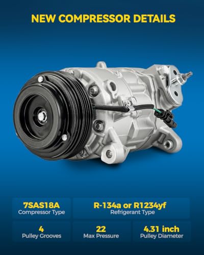 Image of PHILTOP 198333 Air Conditioner AC Compressor with Clutch for Chevy Tahoe 2015-2020,Suburban 2015-2020, GMC Yukon 2015-2020,Yukon XL 2015-2020, Cadillac Escalade 2015-2020,Escalade ESV 2015-2020
