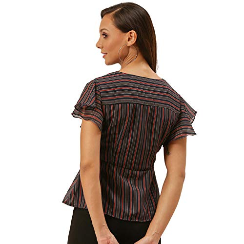 Image of Carlton London Women's Striped Regular Fit Blouse