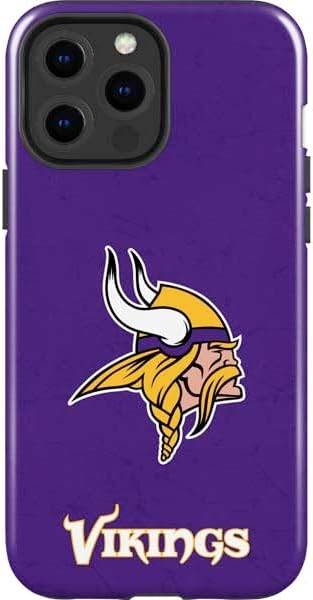 Skinit Impact Phone Case Compatible with iPhone 13 Pro Max - Officially Licensed NFL Minnesota Vikings Distressed Design