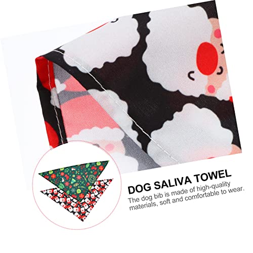 Mipcase 2 Pçs Cachecol De Baba De Pescoço Toalha De Babador Triângulo Elegante Lenço De Natal Bandan