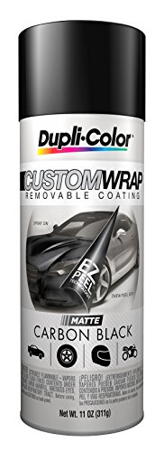 Dupli-Color ECWRC794-6PK Custom Wrap Matte Removable Automotive Paint â€“ Carbon Black Spray Paint - 11 oz. Aerosol Can