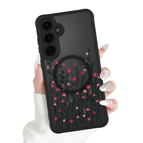 OOK Magnetic Case Fit for Samsung Galaxy S24 Plus, Cute Floral Flowers by OOK - Used condition - US$8.49