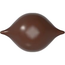 Chocolate World 1903 Polycarbonate Chocolate Mold Frank Haasnoot Praline Curve Candy Mould with 21 Cavities, Each 45.5mm x 28.5mm x 14mm High