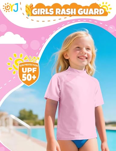 Image of Boys Rash Guard Short Sleeve Swim Shirt UPF+ 50 Rashguard for Toddler Teens Water Sun Shirts Swim Wear Quick Dry