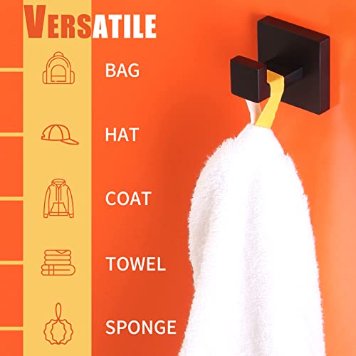 Angle Simple Towel Hook Matte Black, Sus304 Stainless Steel Coat Robe Hook, Hand Towel Holder, Modern Industrial Style Bathroom Wall Hook #TOP4