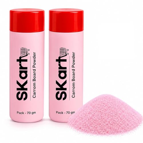 Image of Skart Disco Carrom Powder 70+70gm Pack of 2 | Fine Quality Smooth & Extra Smooth Powder for Fast Strikes | Friction-Free Play, Precise Shots | Long Lasting Carrom Board Powder for Home & Club Use