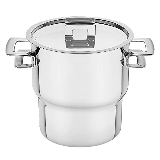 Cuscuzeira Tramontina Brava Em Aço Inox Com Alças E Tampa 14 Cm 2, 1 L Tramontina Inox Cuscuzeira Aco Inox Brava