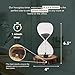 Blackswan Magnetic Hourglass Sand Timer | Natural Live Edge Walnut Wood Magnet Base Hour Glass with Iron Dust Shavings | 1 Minute Functional Fun Retro Clock Watch for Office, Home Decor | 4