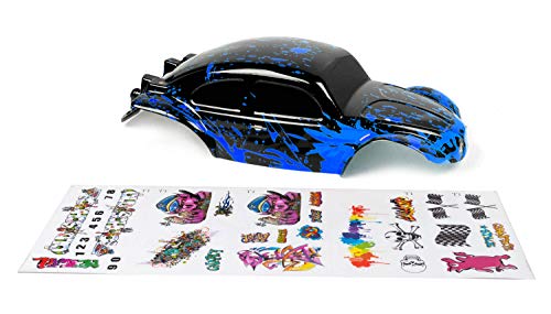 Custom Muddy Blue Over Black Body for 1/10 4x4 VXL 2WD Slayer RC Car (Truck Not Included)