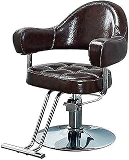 Salon Chair Hydraulic Chair for Business or Home, Barber Chair Comfortable Salon Chair Classic Barber Chair, Professional Salon Chair Cutting/Beauty Chair (420 lbs) (Color : Green) (Red) ((Brown)