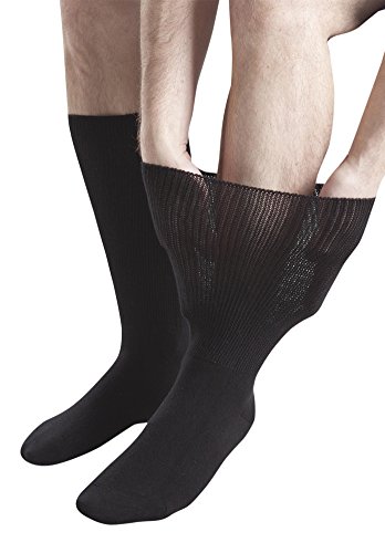 Sock Shop IOMI Footnurse - hommes et des femmes unisexe supplémentaire Breit dème Chaussettes en 4 tailles et 5 couleurs (45-50 Eur, Noir)